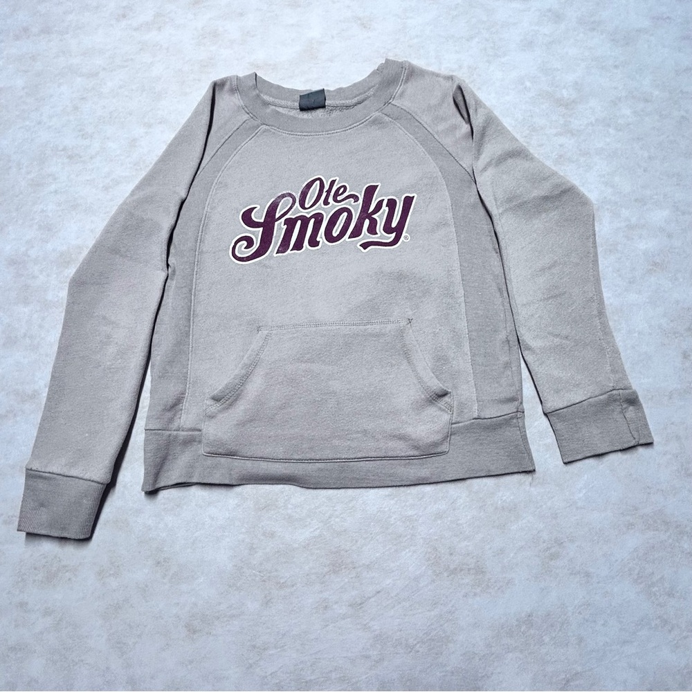 MV Sport Gray Long Sleeve Relaxed Fit Ole Smoky logo Small
